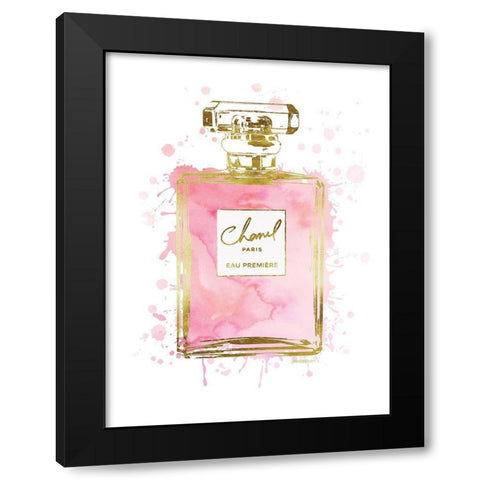 Perfume Bottle Pink II Black Modern Wood Framed Art Print with Double Matting by Greenwood, Amanda