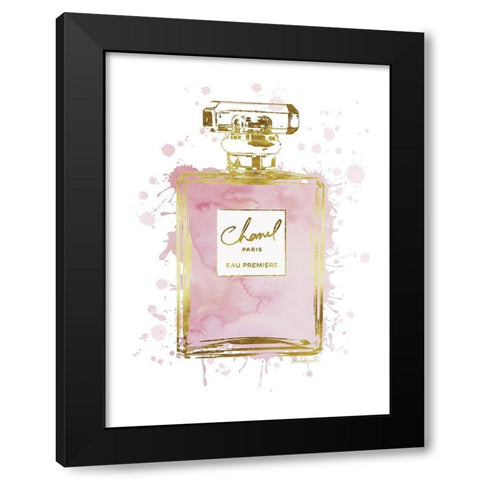 Perfume Bottle Dusty Rose II Black Modern Wood Framed Art Print by Greenwood, Amanda