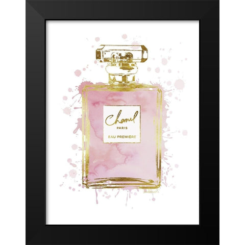 Perfume Bottle Dusty Rose II Black Modern Wood Framed Art Print by Greenwood, Amanda