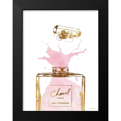 Pink Splash II Black Modern Wood Framed Art Print by Greenwood, Amanda