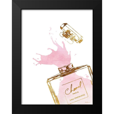 Pink Splash III Black Modern Wood Framed Art Print by Greenwood, Amanda