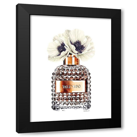 Bronze Perfume with Poppy Black Modern Wood Framed Art Print with Double Matting by Greenwood, Amanda