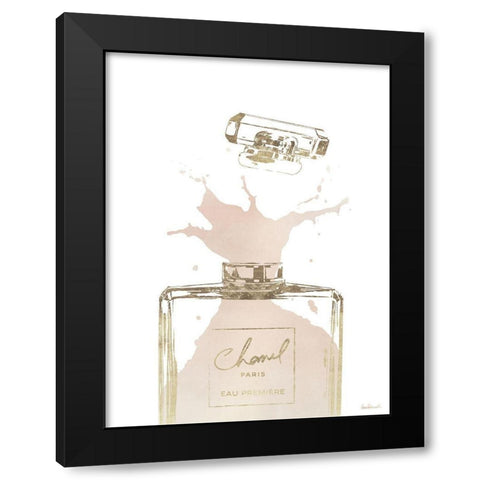 Cream Splash II Black Modern Wood Framed Art Print by Greenwood, Amanda