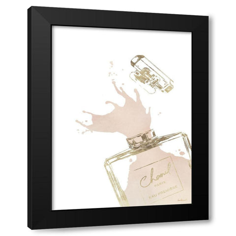 Cream Splash III Black Modern Wood Framed Art Print with Double Matting by Greenwood, Amanda