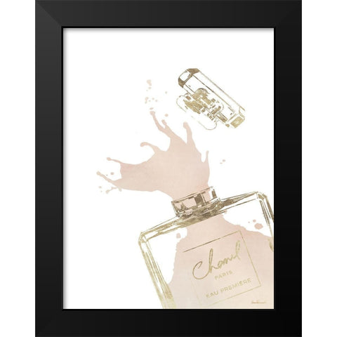 Cream Splash III Black Modern Wood Framed Art Print by Greenwood, Amanda