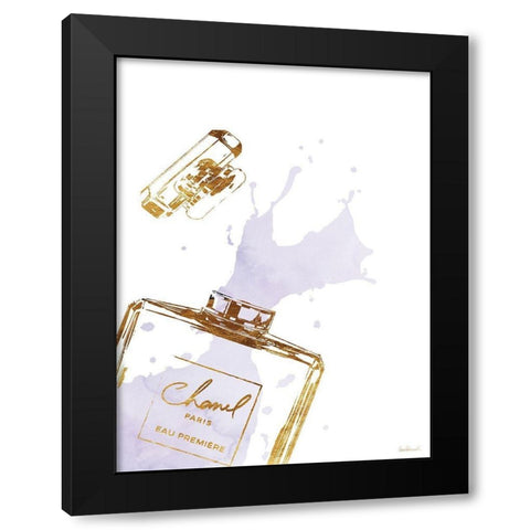 Orchid Splash I Black Modern Wood Framed Art Print with Double Matting by Greenwood, Amanda