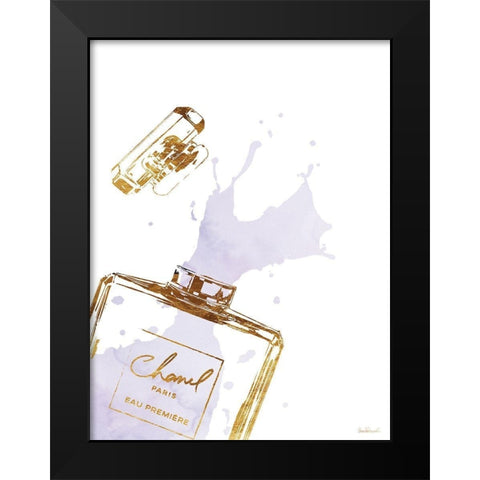 Orchid Splash I Black Modern Wood Framed Art Print by Greenwood, Amanda