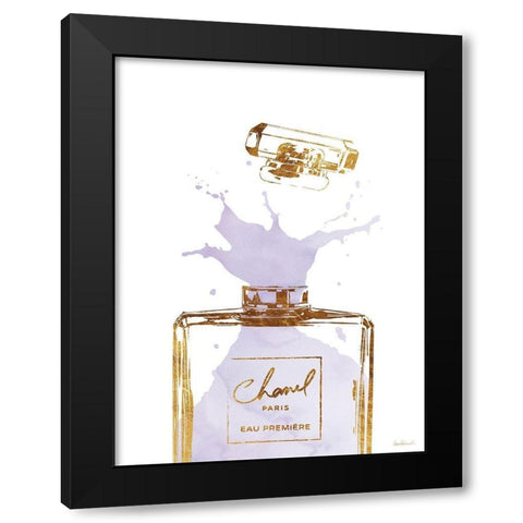 Orchid Splash II Black Modern Wood Framed Art Print with Double Matting by Greenwood, Amanda