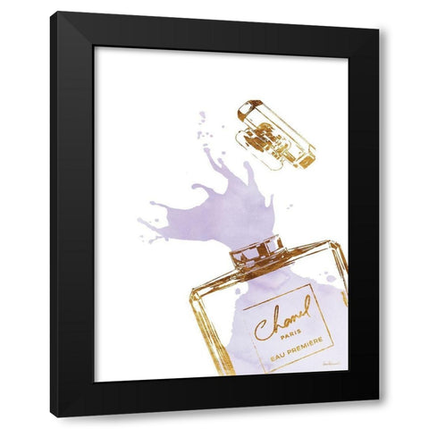 Orchid Splash III Black Modern Wood Framed Art Print with Double Matting by Greenwood, Amanda