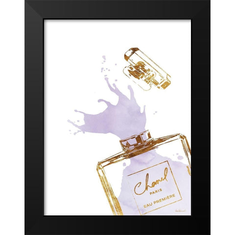 Orchid Splash III Black Modern Wood Framed Art Print by Greenwood, Amanda