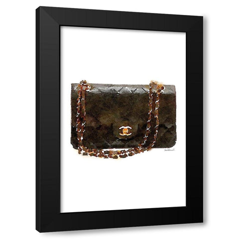 Quilted Bag Black Black Modern Wood Framed Art Print with Double Matting by Greenwood, Amanda