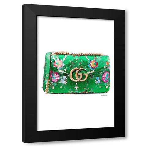 Green Bag Black Modern Wood Framed Art Print with Double Matting by Greenwood, Amanda