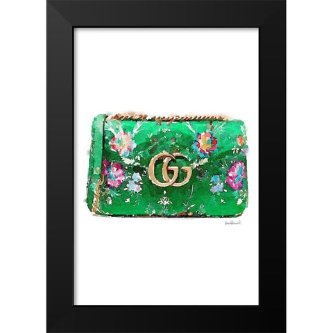 Green Bag Black Modern Wood Framed Art Print by Greenwood, Amanda
