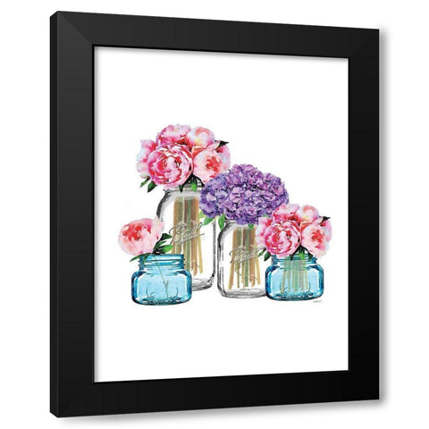 Blue Jar Group Black Modern Wood Framed Art Print by Greenwood, Amanda