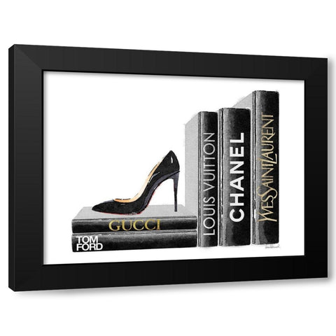 Shoe Bookend Black Modern Wood Framed Art Print by Greenwood, Amanda