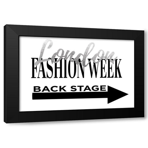 Fashion Week London Silver Black Modern Wood Framed Art Print with Double Matting by Greenwood, Amanda