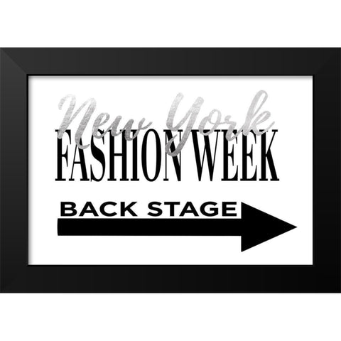 Fashion Week New York Silver Black Modern Wood Framed Art Print by Greenwood, Amanda
