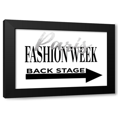 Fashion Week Paris Silver Black Modern Wood Framed Art Print with Double Matting by Greenwood, Amanda