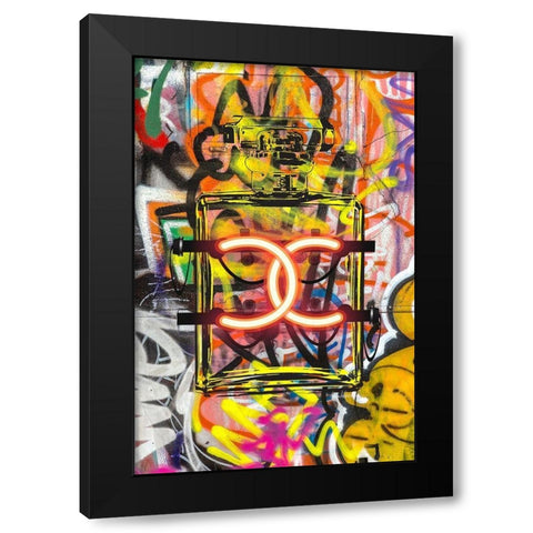 Graffiti Perfume I Black Modern Wood Framed Art Print with Double Matting by Greenwood, Amanda