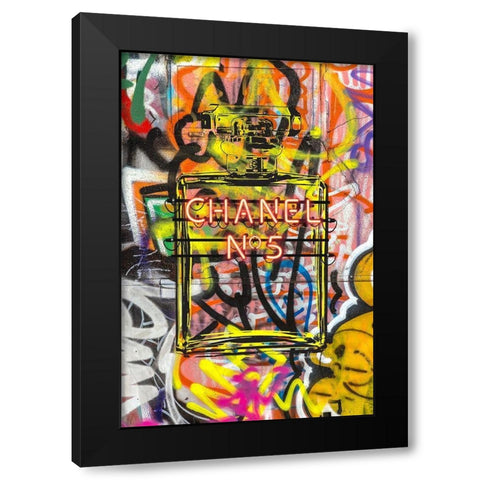 Graffiti Perfume II Black Modern Wood Framed Art Print with Double Matting by Greenwood, Amanda
