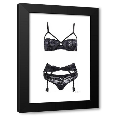 Lingerie I Black Modern Wood Framed Art Print by Greenwood, Amanda