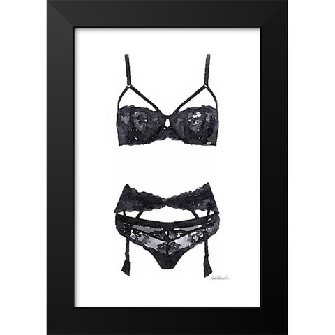 Lingerie I Black Modern Wood Framed Art Print by Greenwood, Amanda