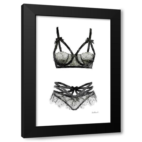 Lingerie II Black Modern Wood Framed Art Print by Greenwood, Amanda
