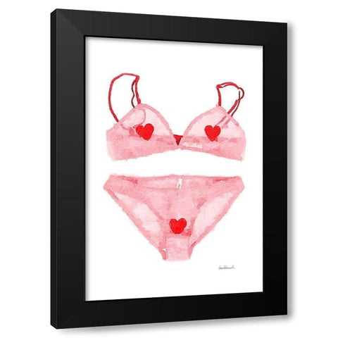 Lingerie III Black Modern Wood Framed Art Print by Greenwood, Amanda