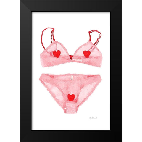 Lingerie III Black Modern Wood Framed Art Print by Greenwood, Amanda