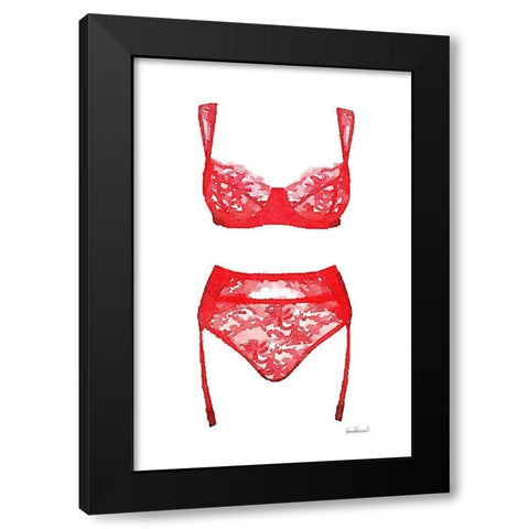 Lingerie IV Black Modern Wood Framed Art Print with Double Matting by Greenwood, Amanda