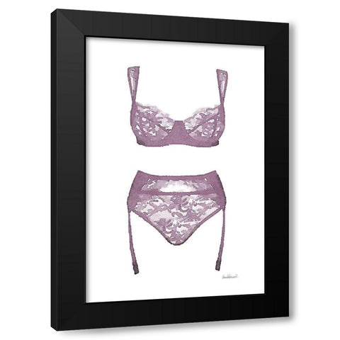 Lingerie VI Black Modern Wood Framed Art Print with Double Matting by Greenwood, Amanda