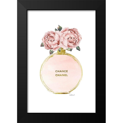 Gold Perfume Peony Black Modern Wood Framed Art Print by Greenwood, Amanda