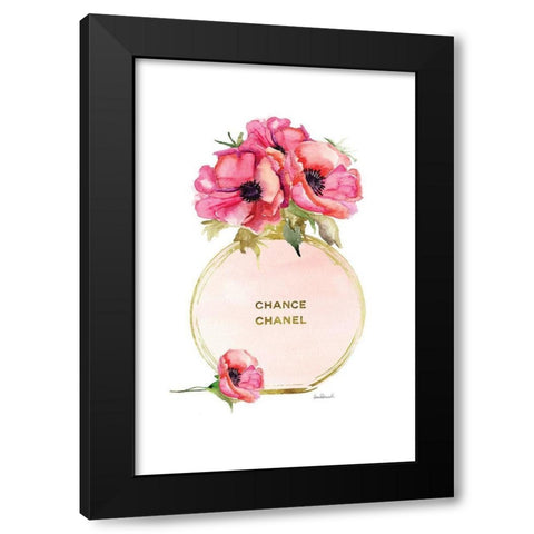 Gold Perfume Poppy Black Modern Wood Framed Art Print by Greenwood, Amanda