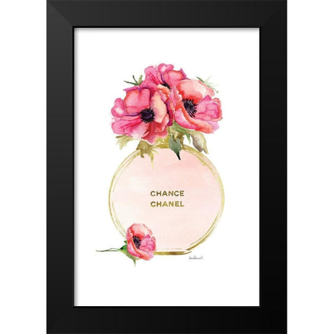 Gold Perfume Poppy Black Modern Wood Framed Art Print by Greenwood, Amanda