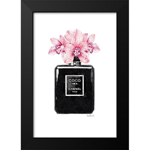 Perfume Noir Orchid Black Modern Wood Framed Art Print by Greenwood, Amanda