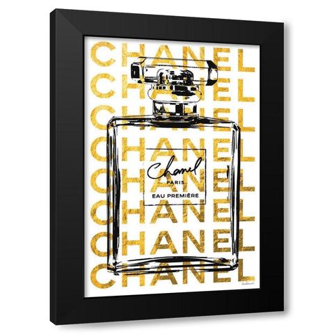Gold Perfume Black Modern Wood Framed Art Print with Double Matting by Greenwood, Amanda