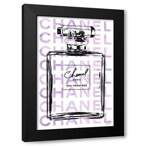 Purple Perfume Black Modern Wood Framed Art Print by Greenwood, Amanda