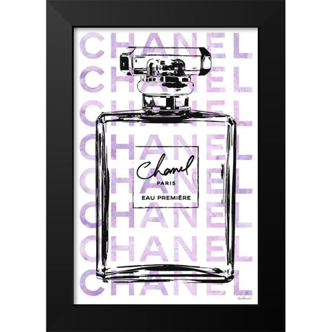 Purple Perfume Black Modern Wood Framed Art Print by Greenwood, Amanda