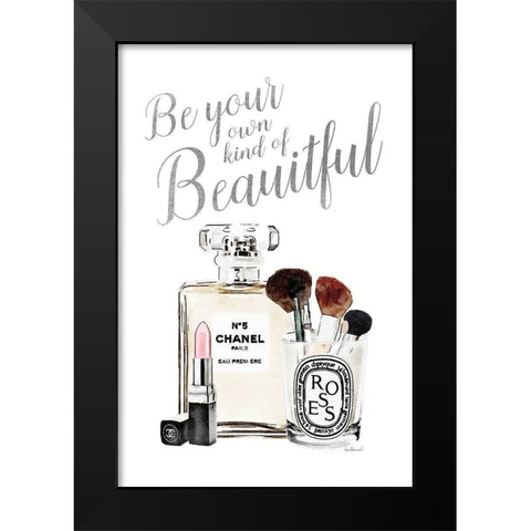 Your Own Kind of Beautiful Black Modern Wood Framed Art Print by Greenwood, Amanda
