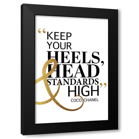High Standards Black Modern Wood Framed Art Print by Greenwood, Amanda