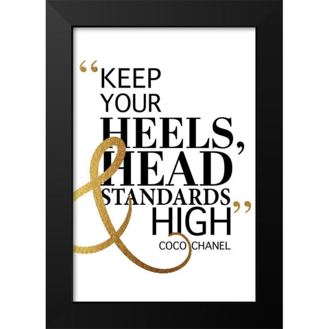 High Standards Black Modern Wood Framed Art Print by Greenwood, Amanda