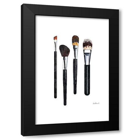 Brushes Black Modern Wood Framed Art Print by Greenwood, Amanda