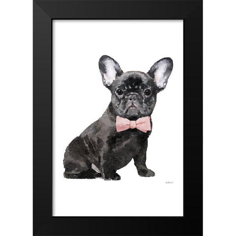 Frenchie I Black Modern Wood Framed Art Print by Greenwood, Amanda
