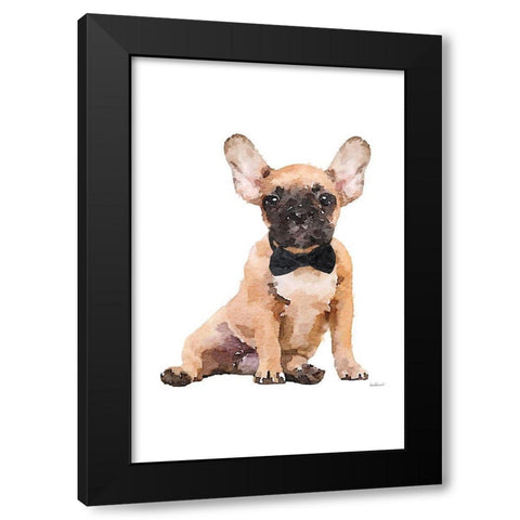 Frenchie III Black Modern Wood Framed Art Print with Double Matting by Greenwood, Amanda