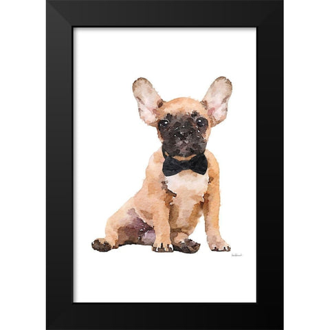 Frenchie III Black Modern Wood Framed Art Print by Greenwood, Amanda