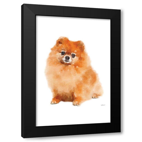 Pom Black Modern Wood Framed Art Print by Greenwood, Amanda