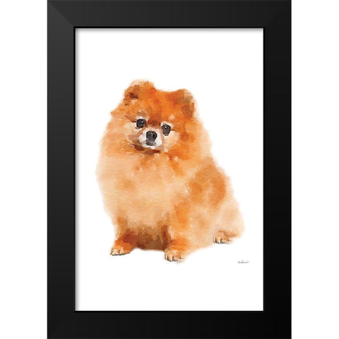 Pom Black Modern Wood Framed Art Print by Greenwood, Amanda