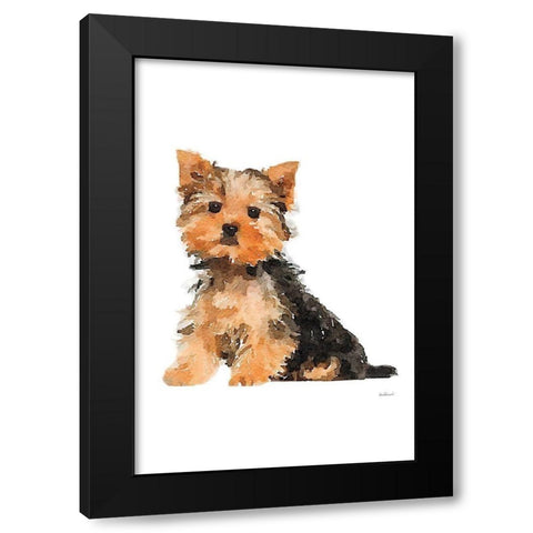 Yorkie Black Modern Wood Framed Art Print by Greenwood, Amanda