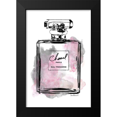 Black Bottle Pink and Grey Black Modern Wood Framed Art Print by Greenwood, Amanda