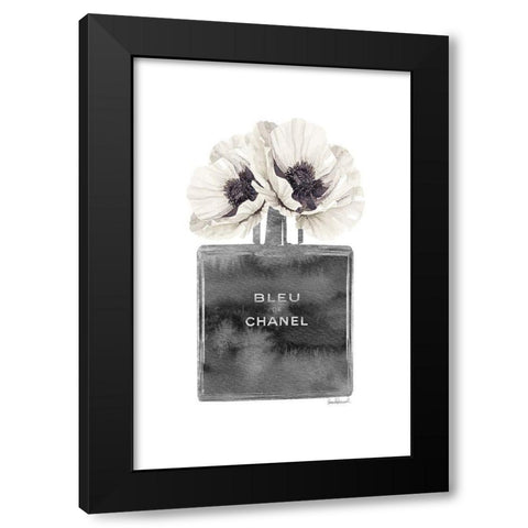 Black Cologne with Poppy Black Modern Wood Framed Art Print by Greenwood, Amanda